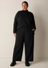 Garment-Dyed Organic Cotton Terry Wide-Leg Pant
