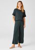 Cozy Organic Cotton Interlock Wide-Leg Pant