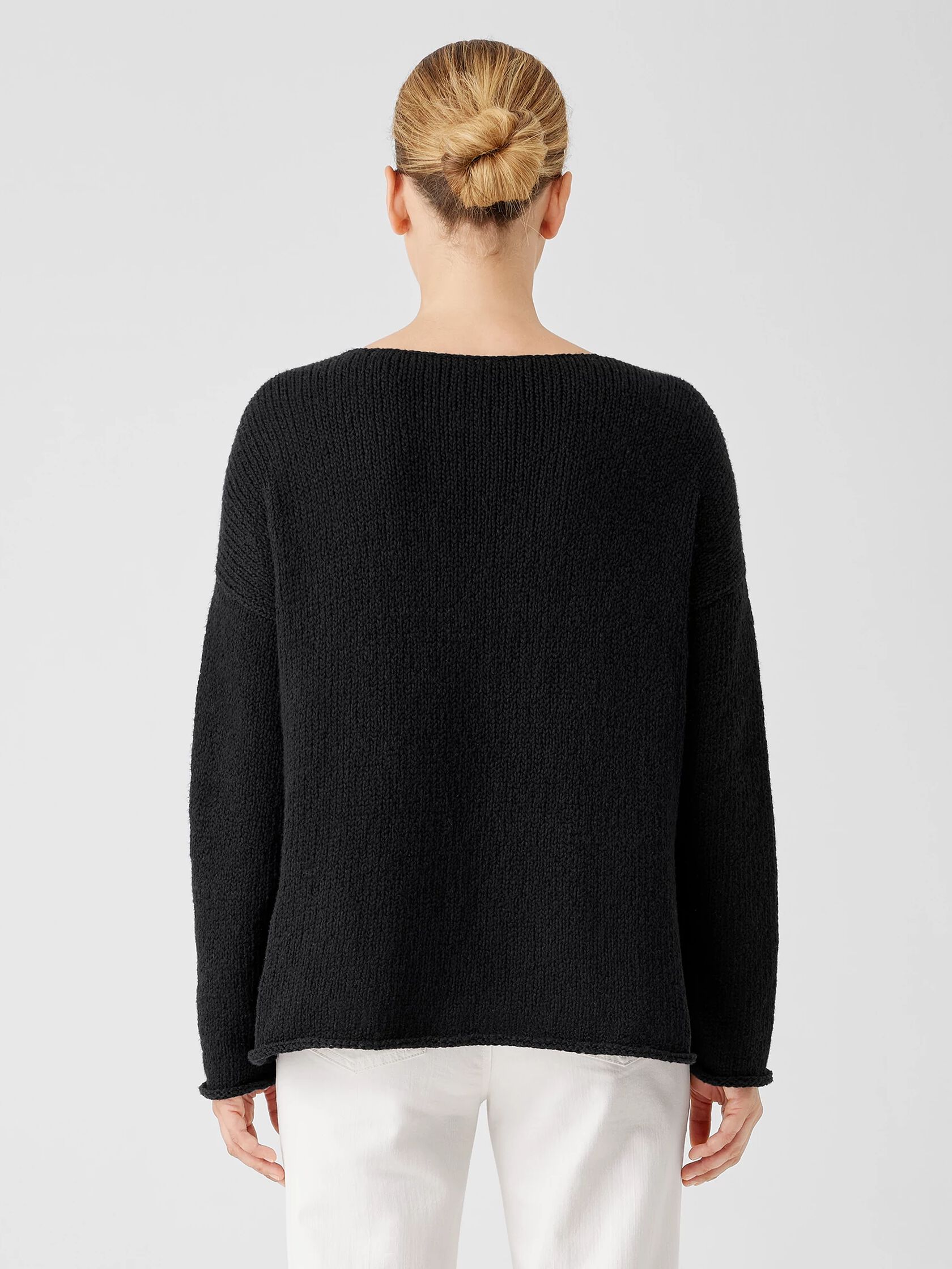 Peruvian Organic Cotton Crimp V-Neck Top