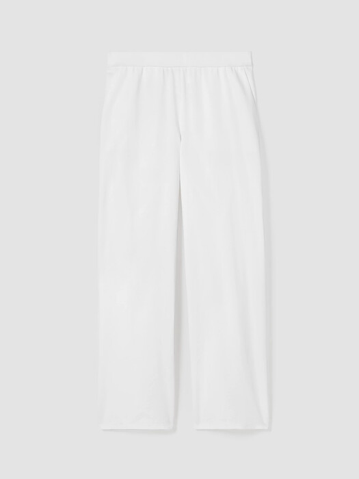 Cotton Blend Ponte Wide-Leg Pant