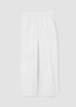 Cotton Blend Ponte Wide-Leg Pant