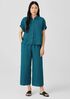 Washed Organic Linen Delave Short-Sleeve Shirt