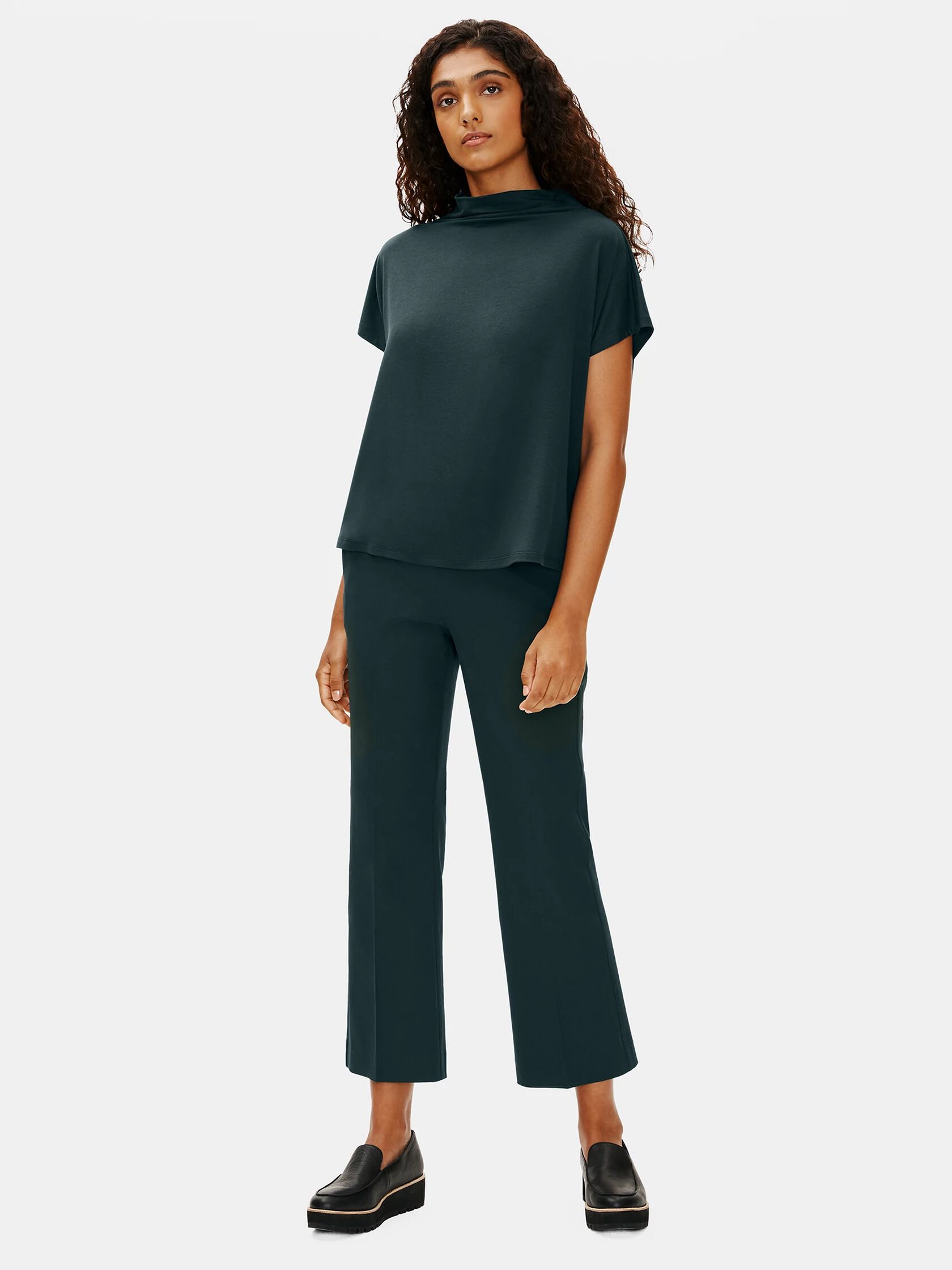 Fine Jersey Funnel Neck Top