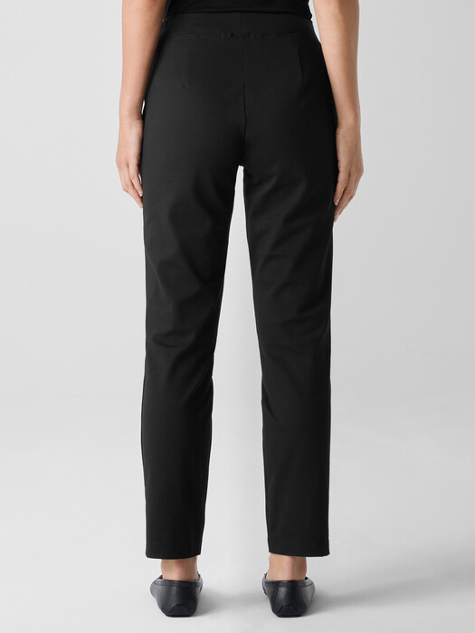 Cotton Blend Ponte Slim Pant