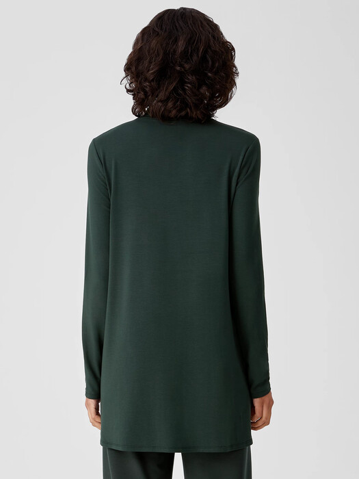 Fine Jersey Scrunch Neck Top
