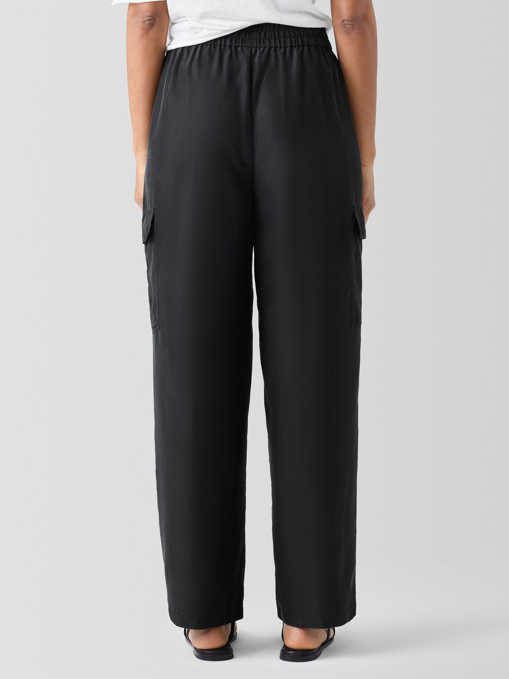 Washed Silk Cargo Pant