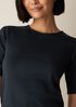Organic Cotton Stretch Rib Crew Neck Tee