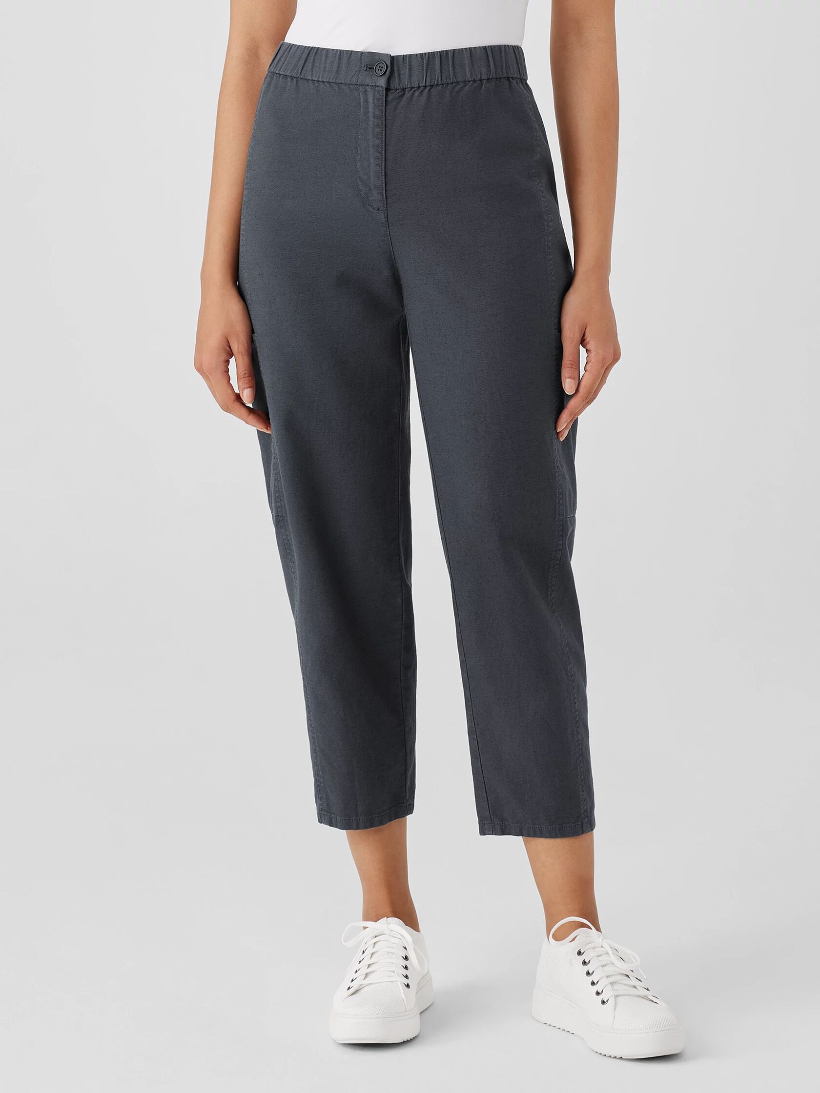 Cotton Hemp Stretch Lantern Pant