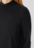 Sandwashed Cupro Knit Mock Neck Top