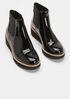 Chelsea Wedge Patent Leather Bootie