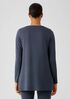 Cozy Brushed Terry Jewel Neck Top