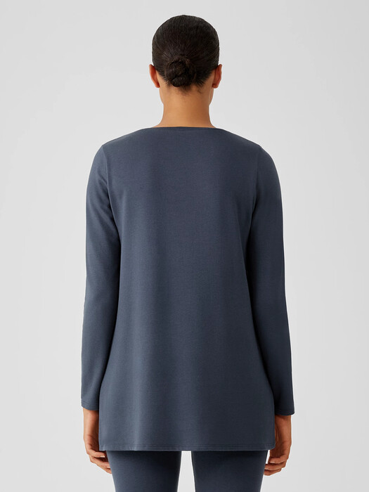 Cozy Brushed Terry Jewel Neck Top
