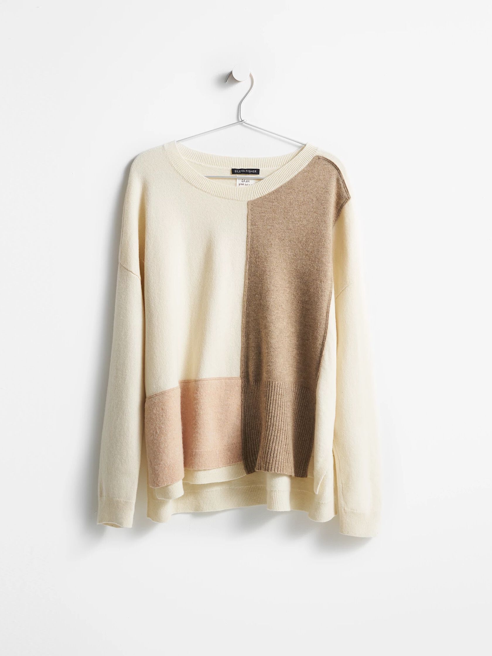 Resewn Cashmere Color-Block Box-Top
