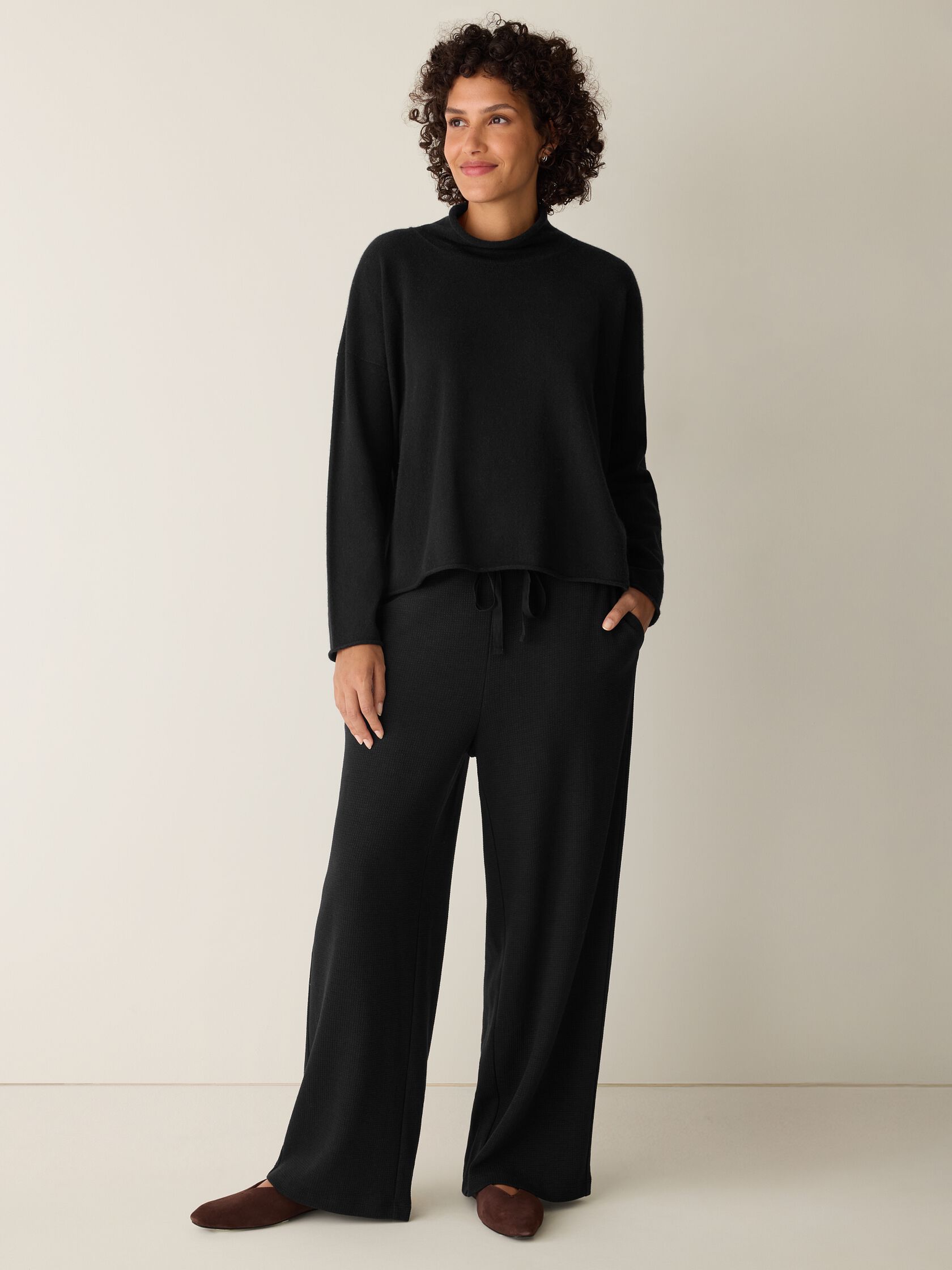 Italian Cashmere Turtleneck Top