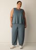Garment-Dyed Organic Cotton Terry Lantern Pant