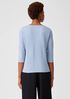 Organic Cotton Interlock Rounded V-Neck Top