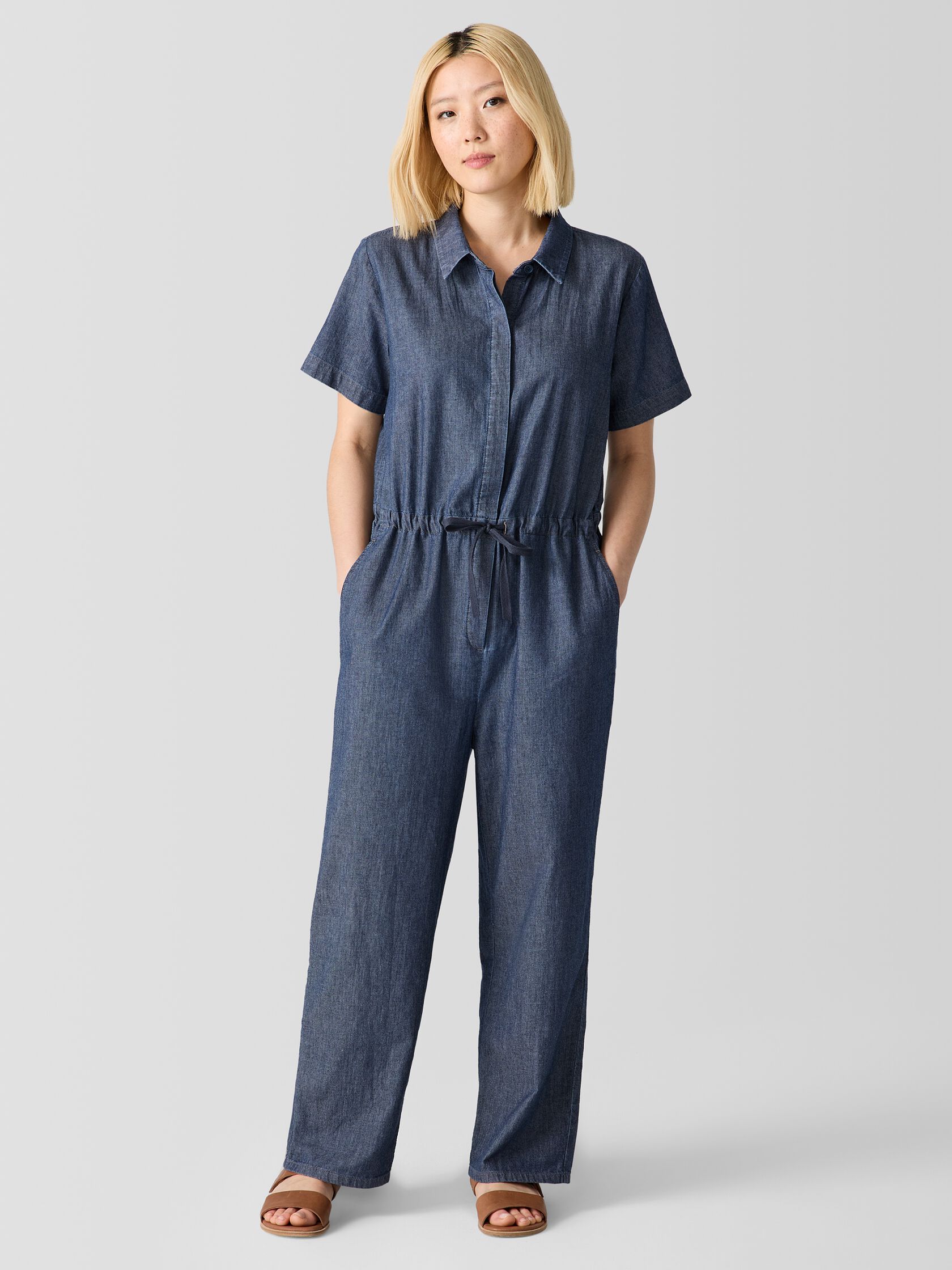 Airy Organic Cotton Twill Jumpsuit