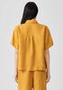 Washed Organic Linen Delave Short-Sleeve Shirt