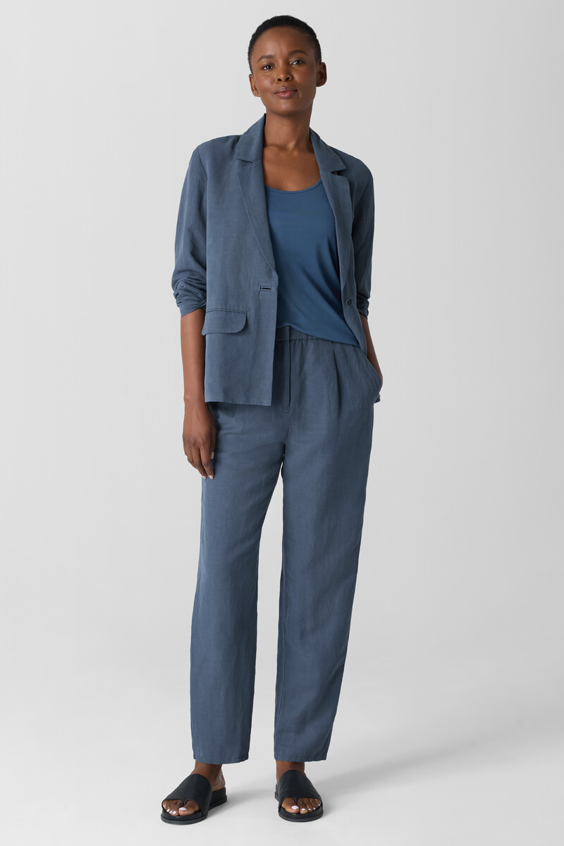 Linen Silk Twill Tapered Pant Linen Silk Twill Tapered Pant