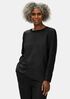 Stretch Crepe with Silk Crew Neck Top