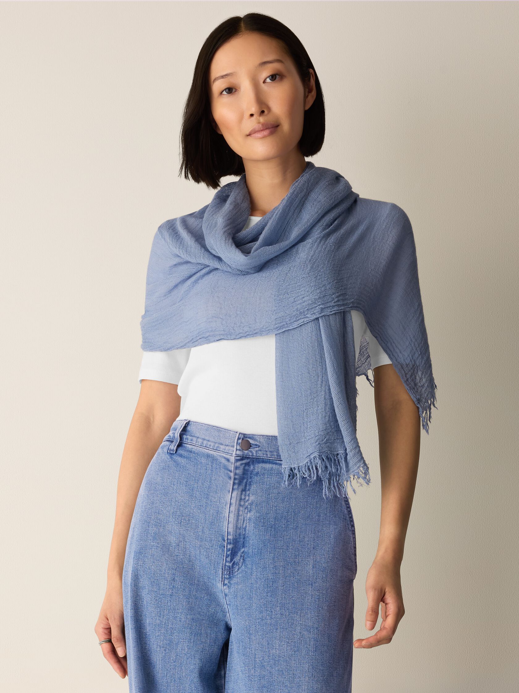 Cozy Crinkle Gauze Scarf