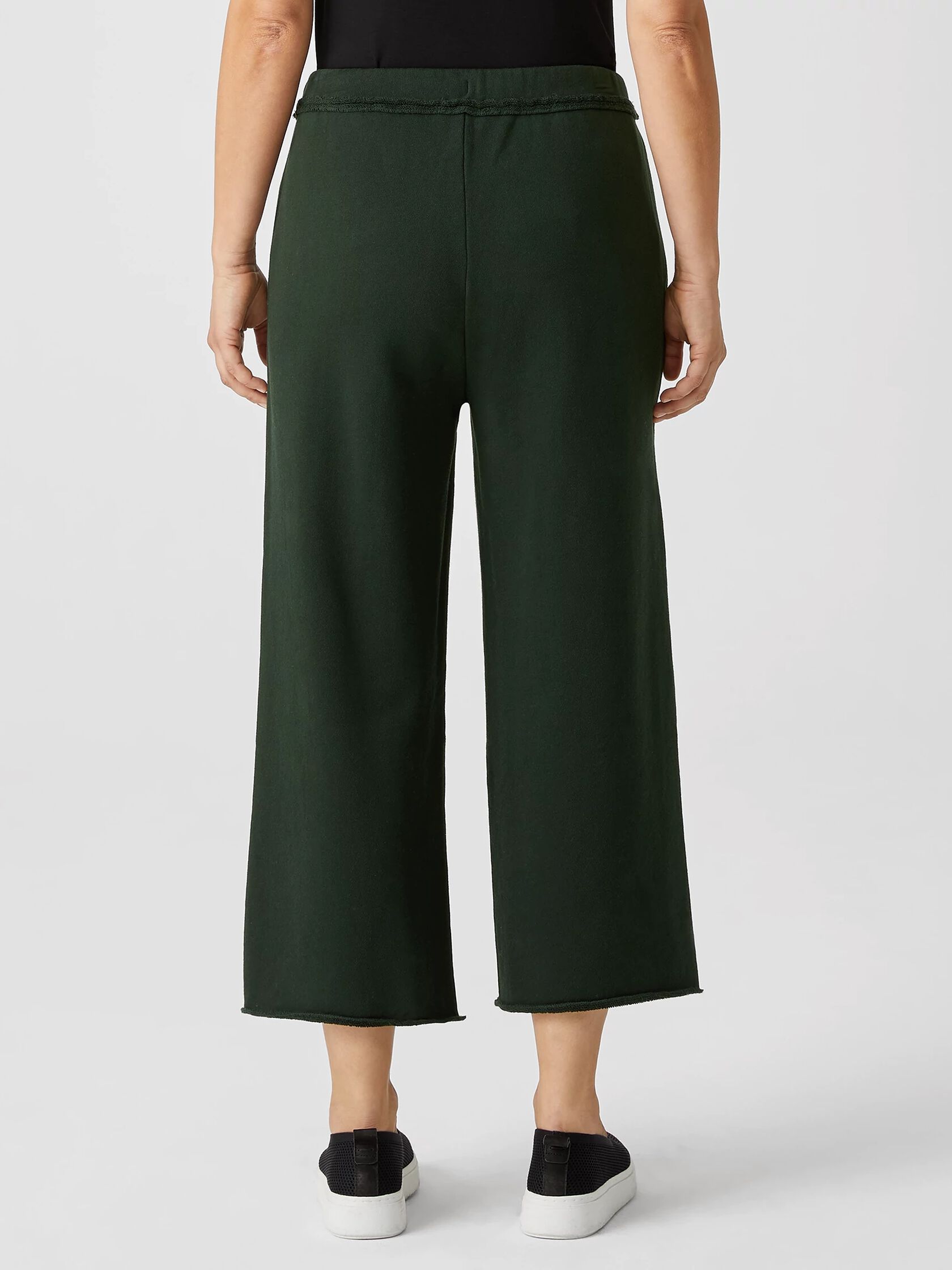 Organic Cotton French Terry Wide-Leg Pant