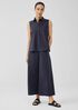 Washed Organic Cotton Poplin Sleeveless Shirt