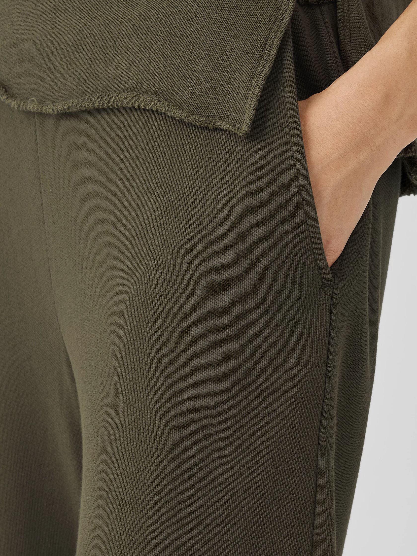 Lightweight Organic Cotton Terry Straight Pant