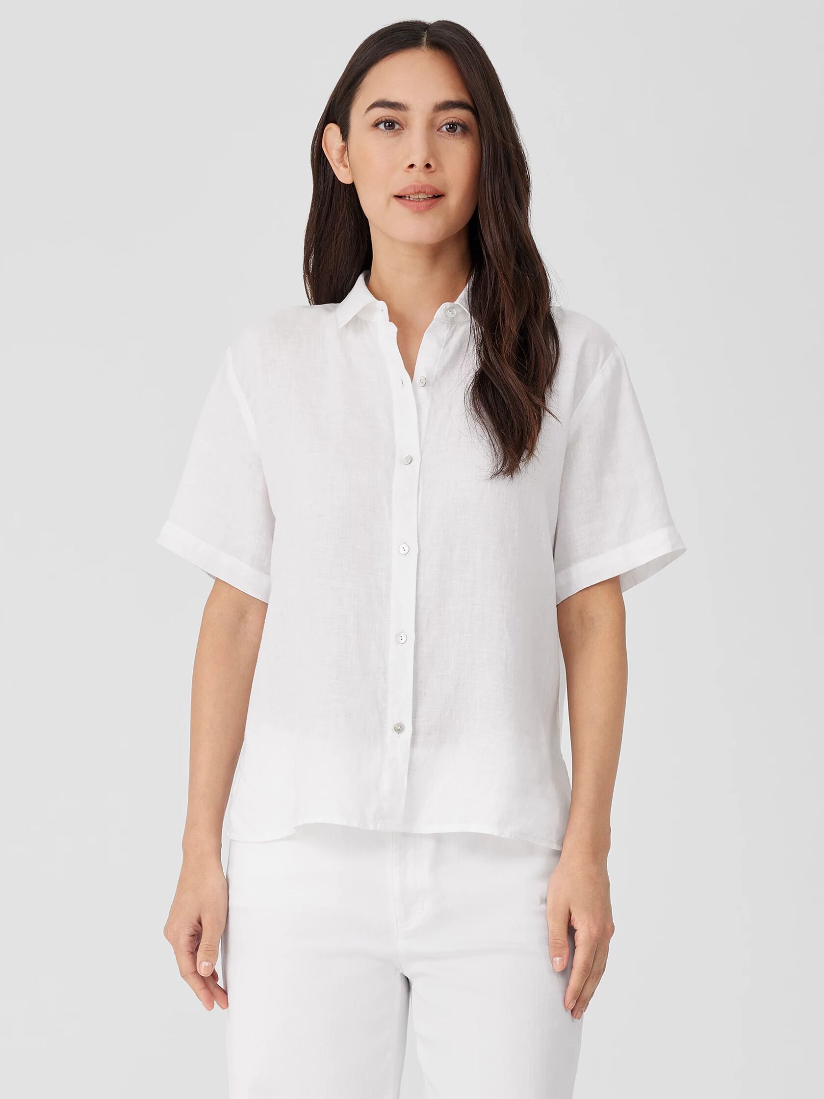 Handkerchief Linen Short-Sleeve Shirt