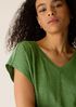 Organic Linen Jersey V-Neck Tee