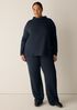 Cozy Brushed Terry Hug Funnel Neck Top