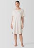 Striped Organic Cotton Interlock Sleep Dress