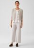 Mohair Plush Mélange Crew Neck Cardigan