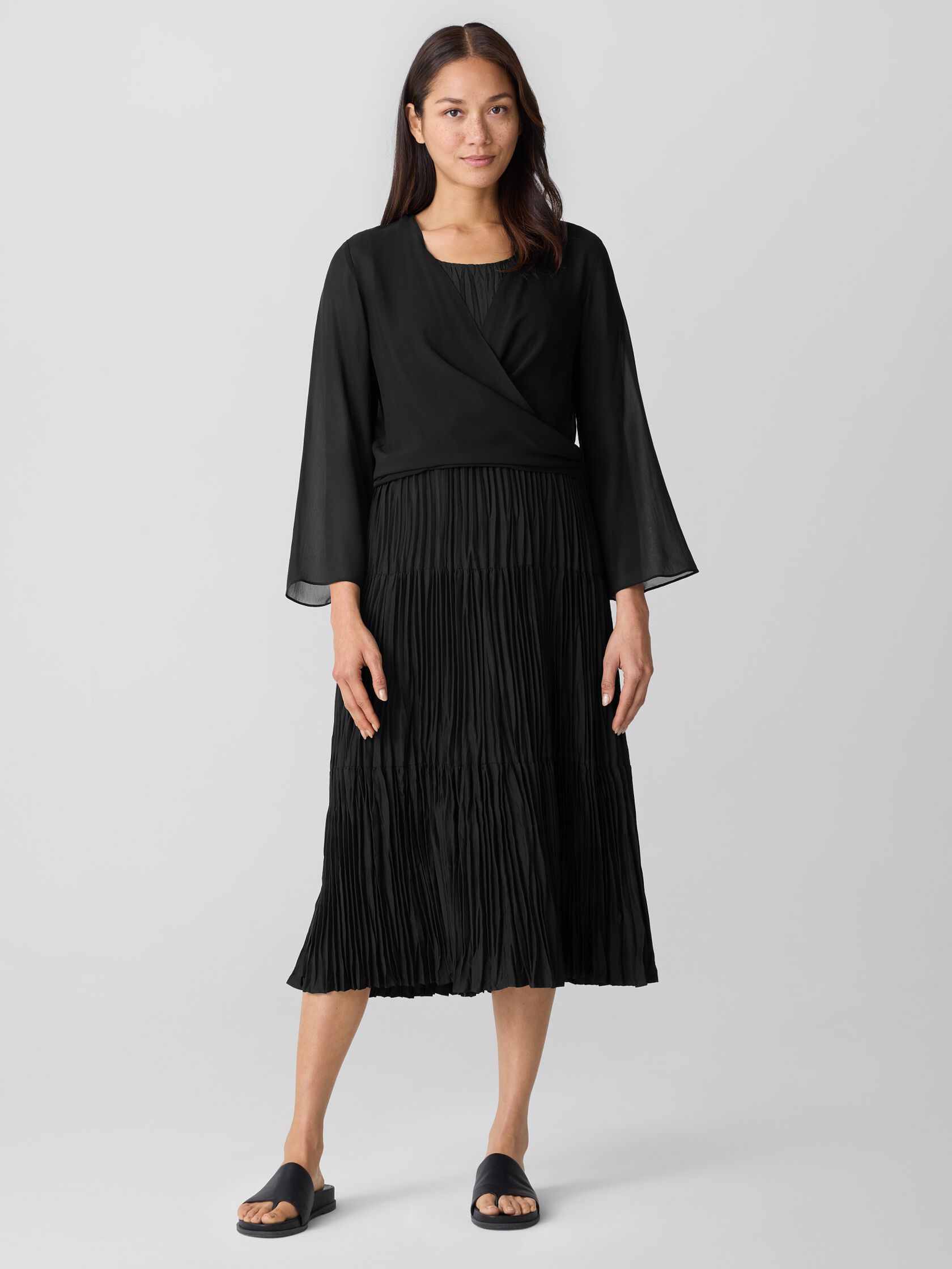 Sheer Silk Georgette Tie Jacket