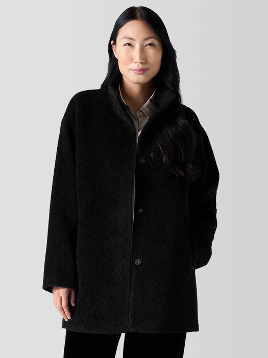 Fine Wool Alpaca Stand Collar Coat