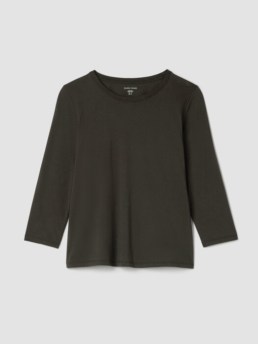 Organic Pima Cotton Jersey 3/4-Sleeve Tee