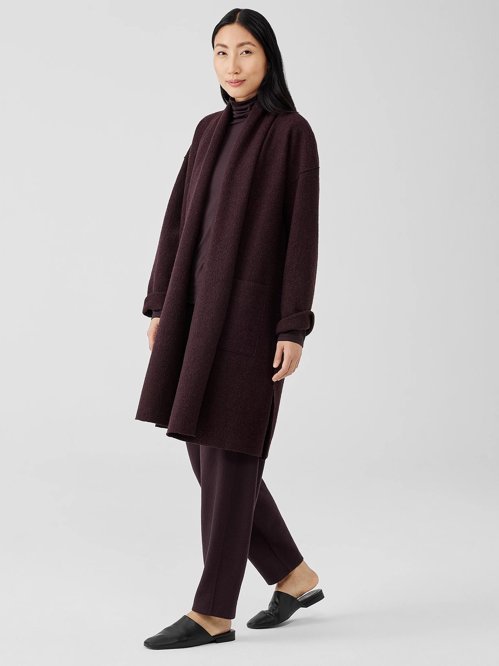 Lightweight Boiled Wool Coat