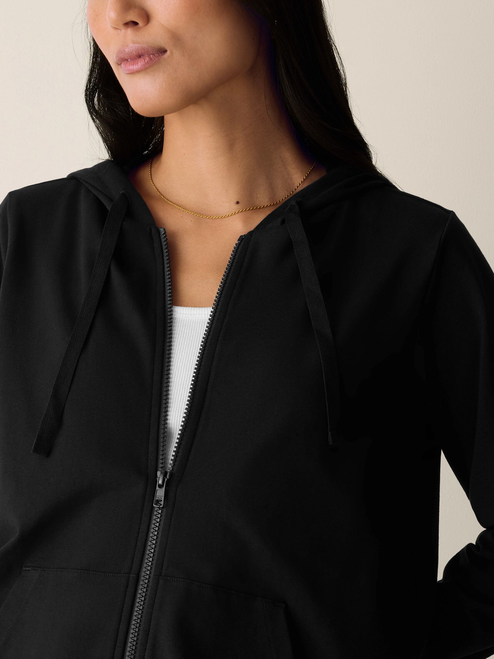 Pima Cotton Stretch Jersey Hooded Jacket