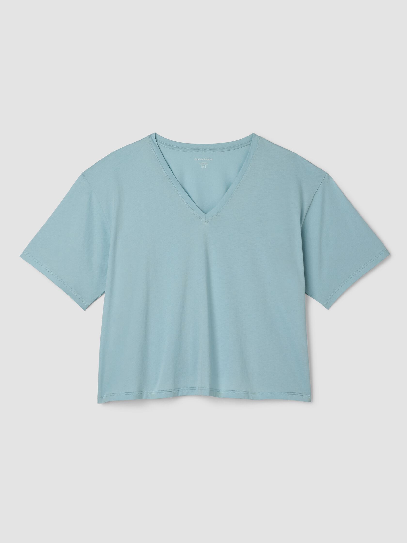 Organic Pima Cotton Jersey V-Neck Tee