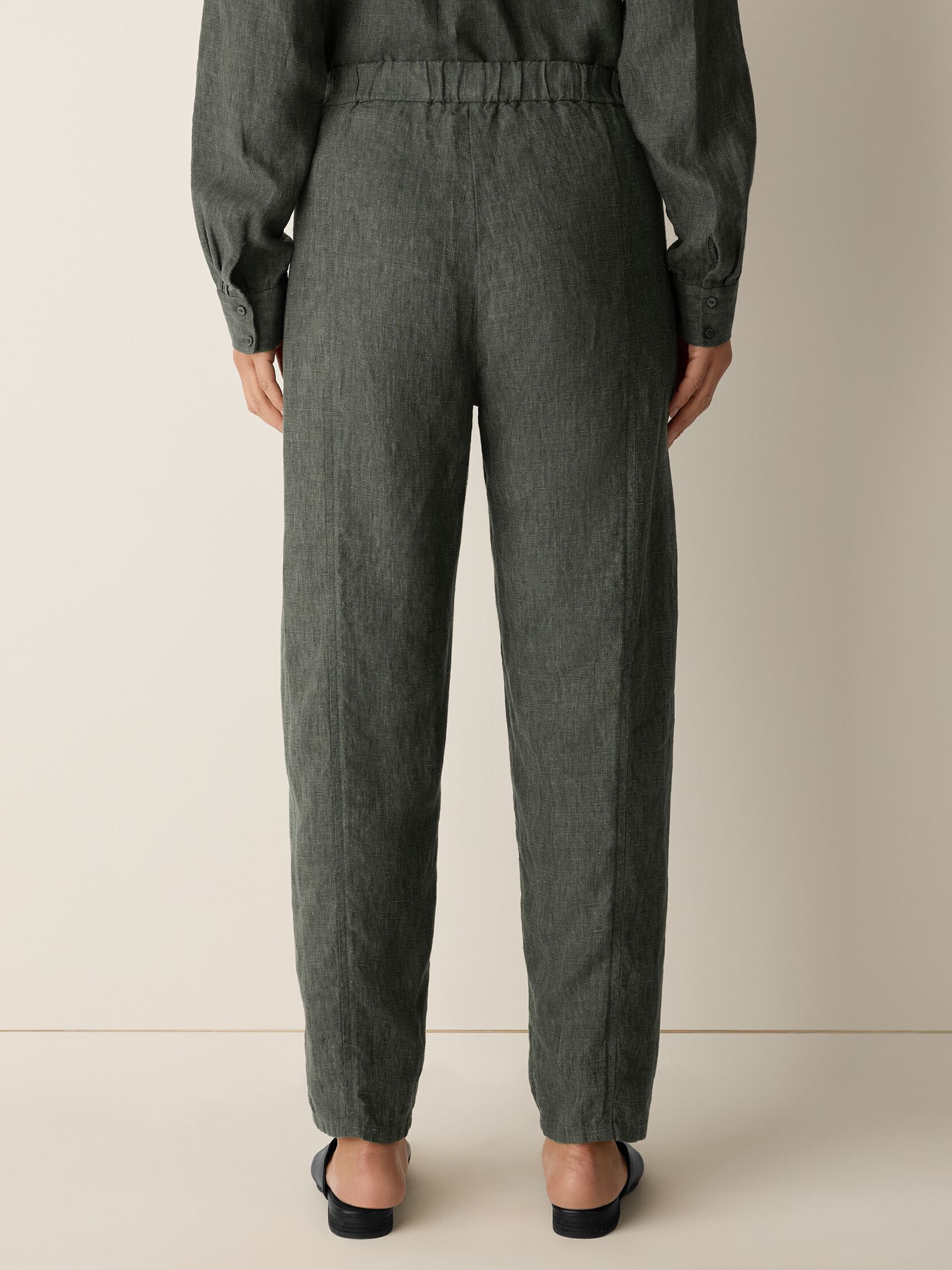 Washed Organic Linen Délavé Lantern Pant