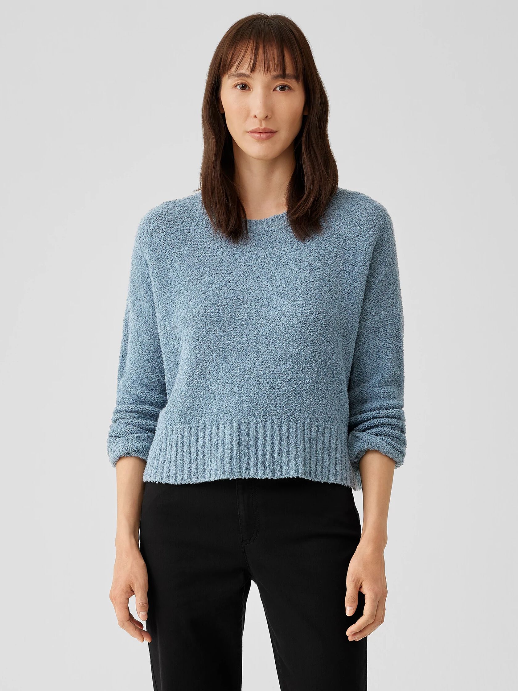 Cotton Fluff Crew Neck Top