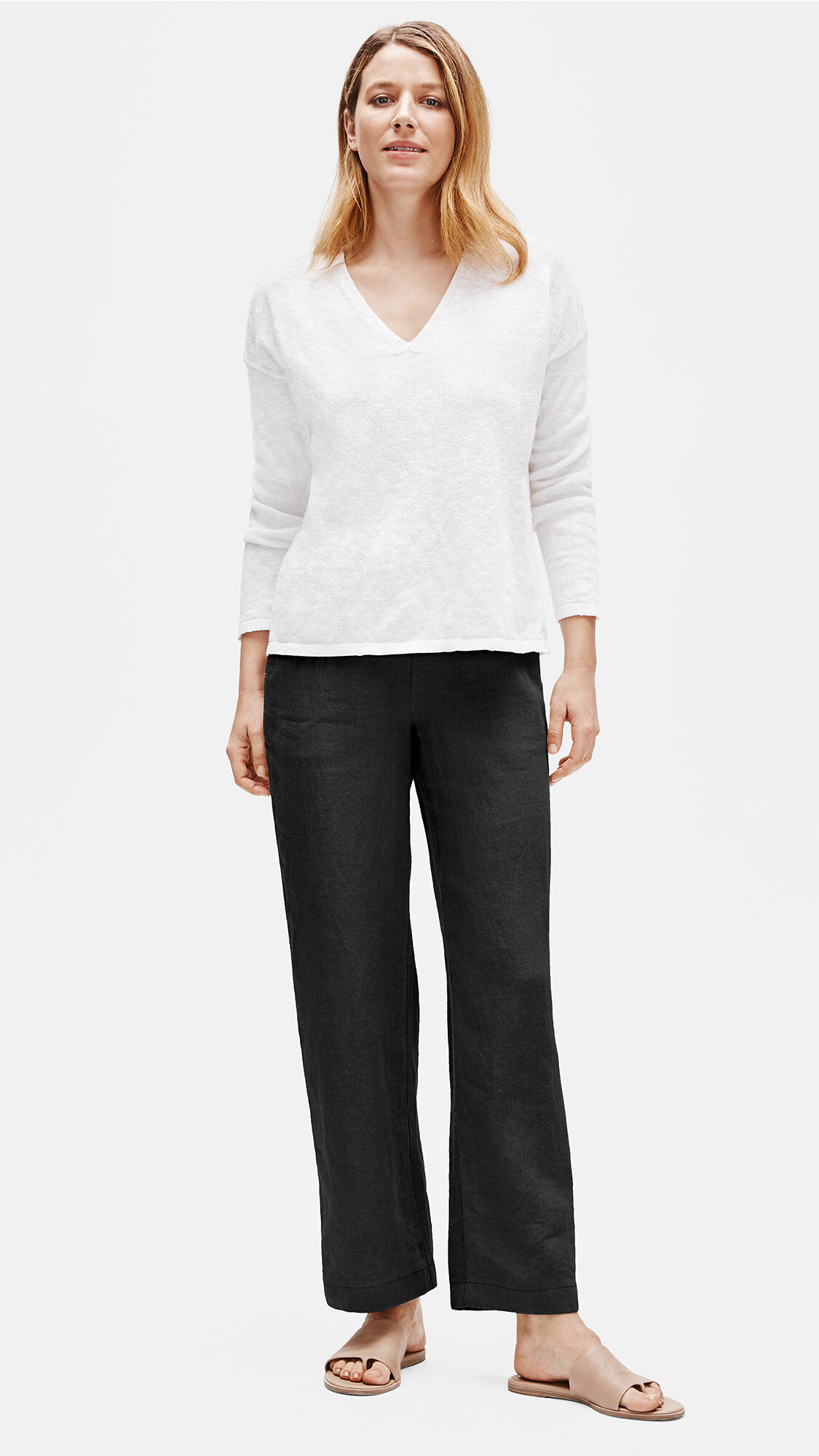Organic Linen Straight Pant