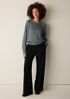 Washable Flex Ponte Pintuck Wide Trouser