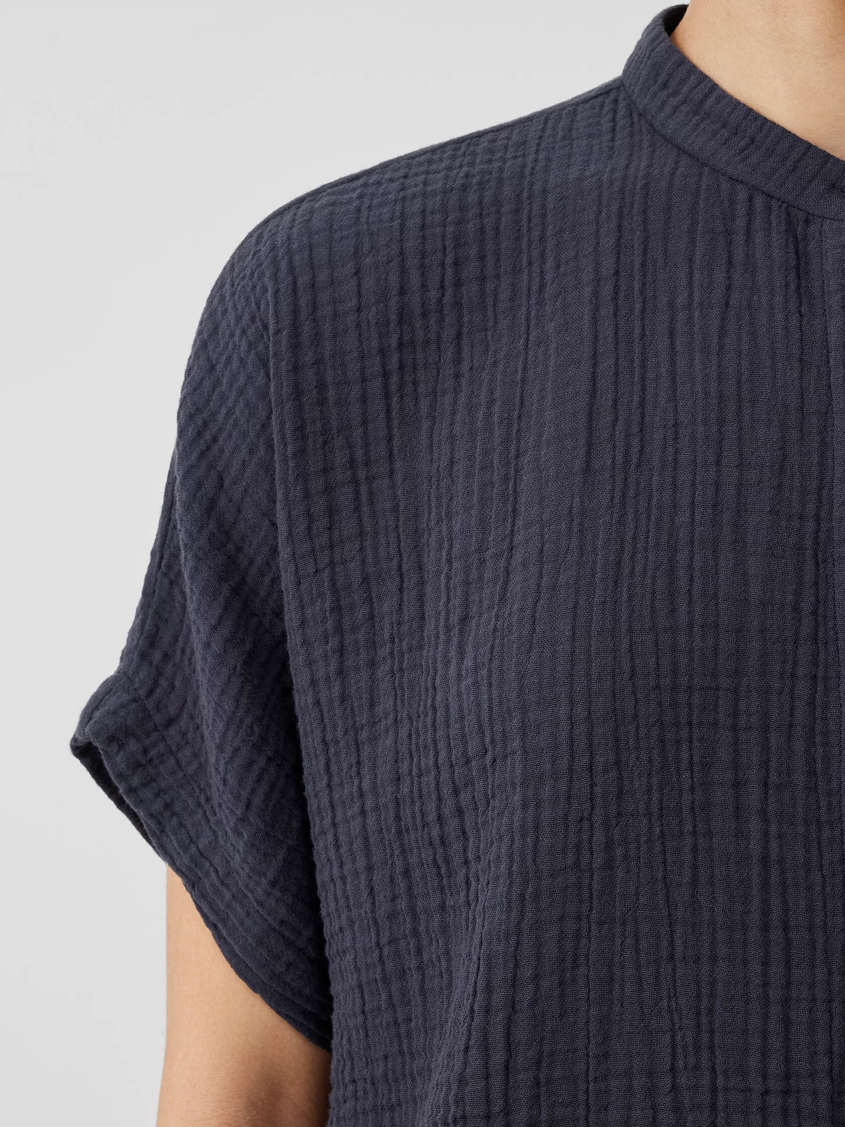 Organic Cotton Gauze Short-Sleeve Shirt