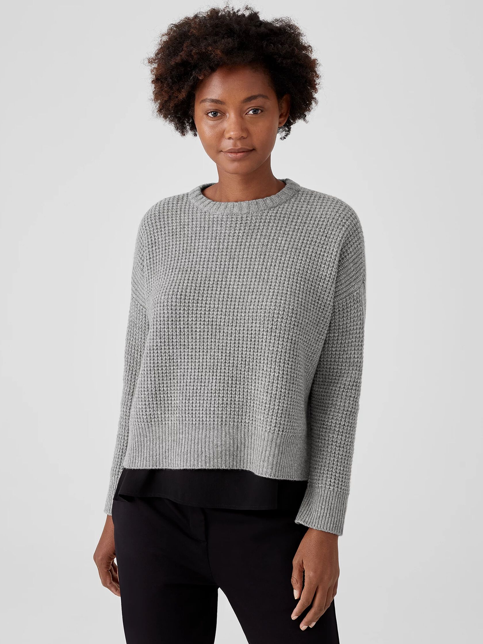 Lofty Recycled Cashmere Crew Neck Top