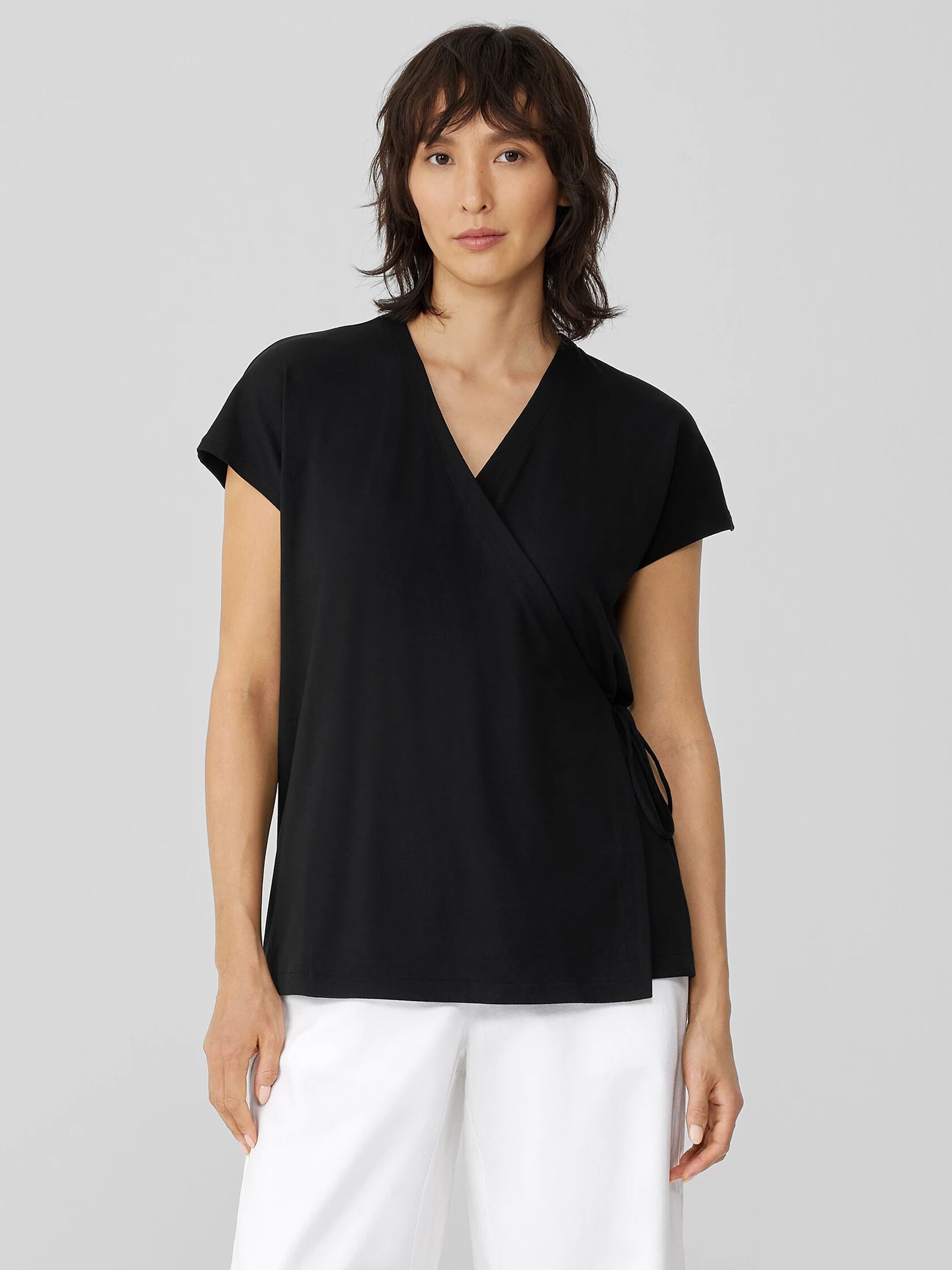 Fine Jersey Wrap Top