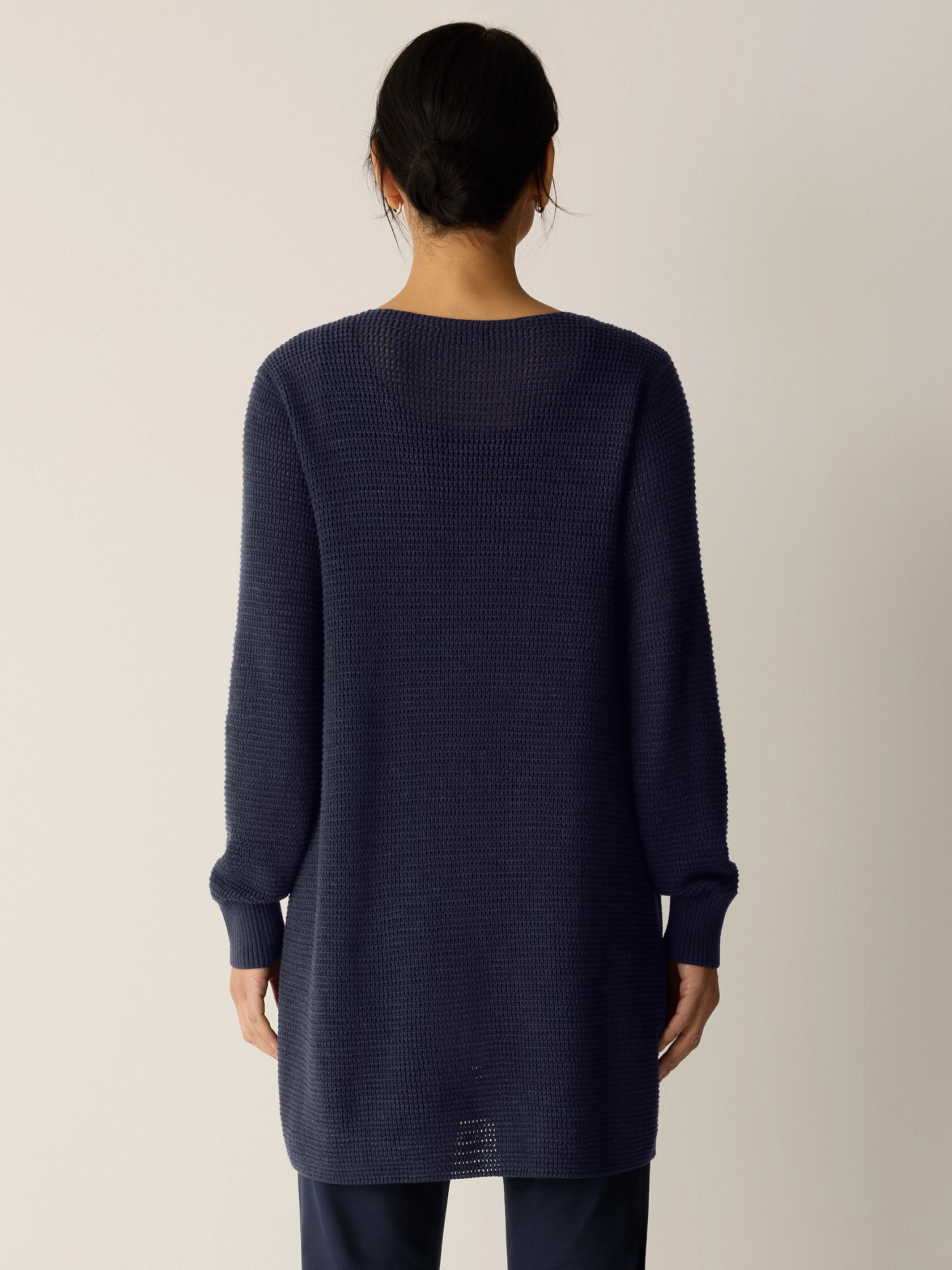 Peruvian Cotton Blend V-Neck Long Top