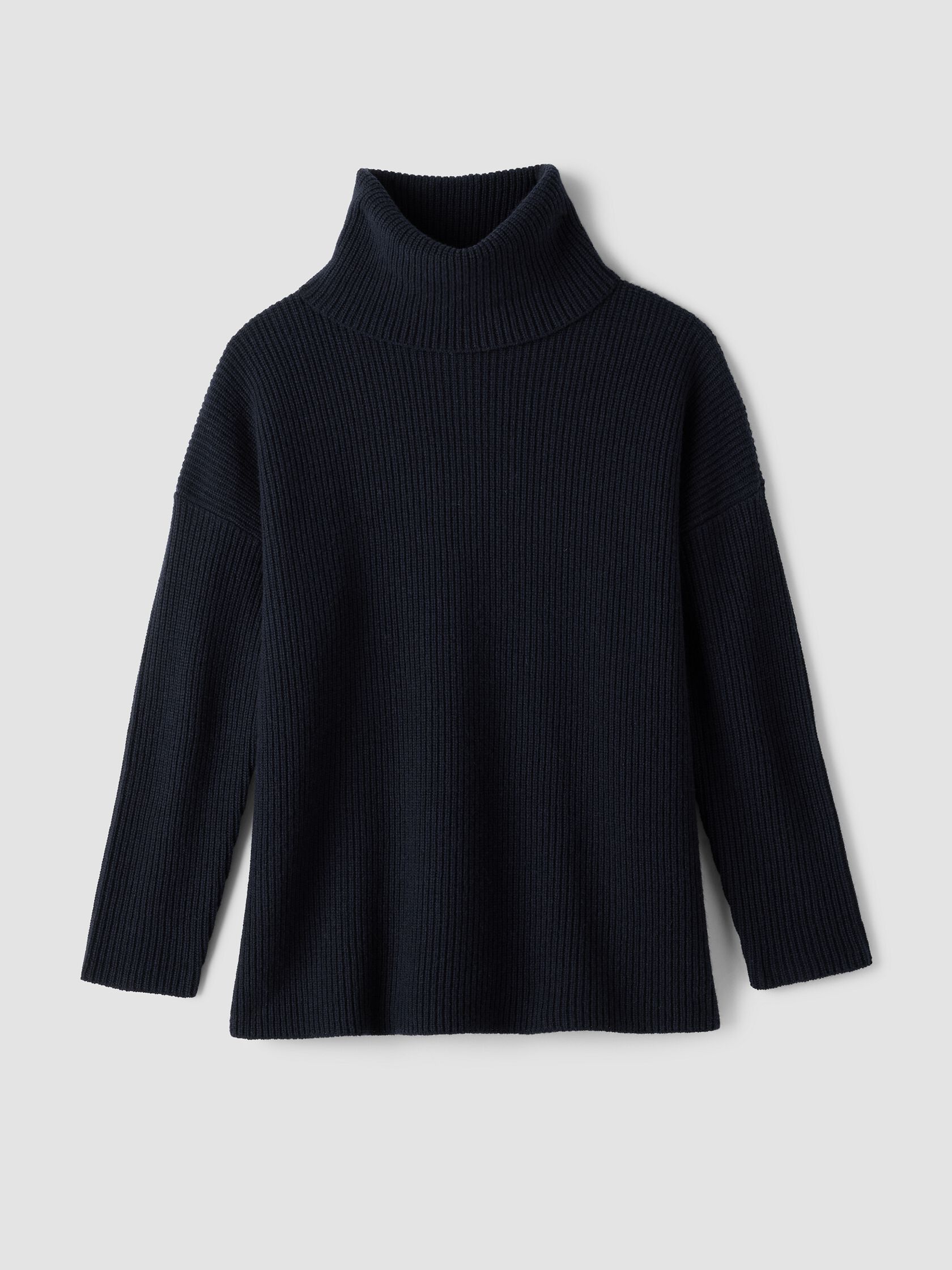Recycled Wool Cashmere Turtleneck Top