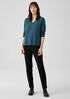 Organic Cotton Slub V-Neck Top