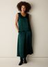 Textured Satin Half-Circle Skirt